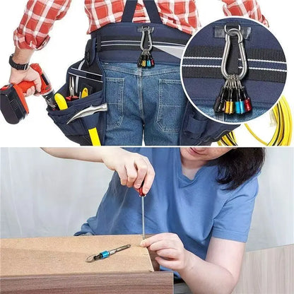 Hex Shank Screwdriver Bit Set - 6/12/18 Pieces with Replaceable Bits, Quick Release Adapter, Durable Tool Accessories for DIY Repair Projects, Includes Color Keychain Rod