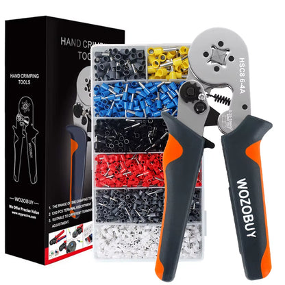 Ferrule Sleeve Terminal Crimping Tool - HSC8 Mini Electrical Pliers for Wire Connection Repair (0.25-10mm² / 0.25-6mm²)