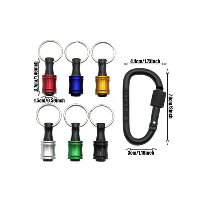 Hex Shank Screwdriver Bit Set - 6/12/18 Pieces with Replaceable Bits, Quick Release Adapter, Durable Tool Accessories for DIY Repair Projects, Includes Color Keychain Rod