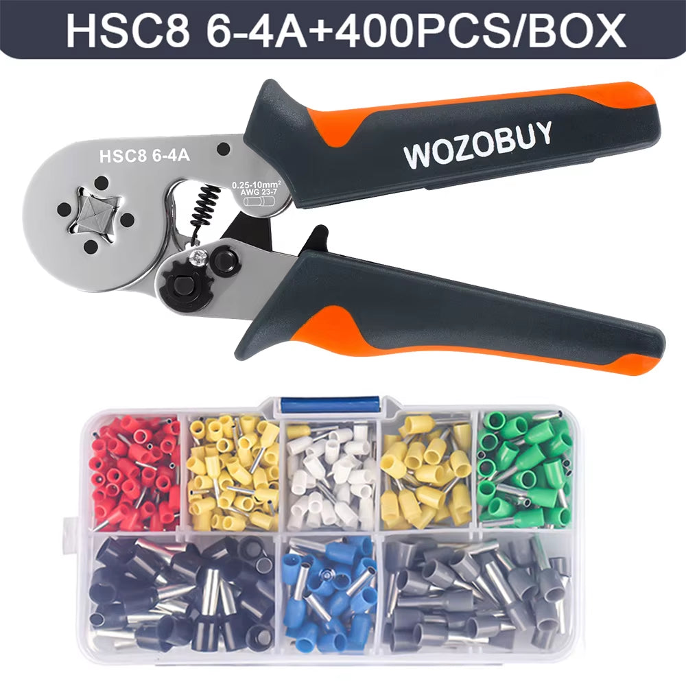Ferrule Sleeve Terminal Crimping Tool - HSC8 Mini Electrical Pliers for Wire Connection Repair (0.25-10mm² / 0.25-6mm²)