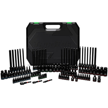 Tecotek 105-Piece Master Allen and Torx Bit Socket Set, Hex and Tamper Proof Torx/E-Torx Bit Set, 1/4", 3/8", and 1/2" Drive, Made from CR-V and S2 Steel, Includes E4 - E24 and TT6-TT70, with Socket/Drill Adapter