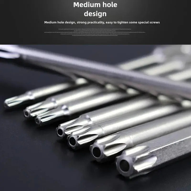 S2 Steel Star Security Screwdriver Bit Set with Magnetic Holder for Vehicle Maintenance and Hardware Repair - Durable Hex Shank Driver Kit