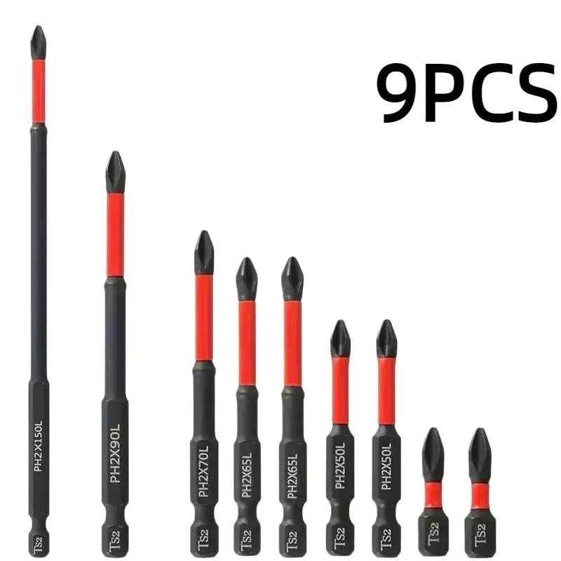 Professional High Torque Phillips Screwdriver Bit Set - Anti-Slip Hex Shank Drill Bits for Electric Drills and DIY Applications