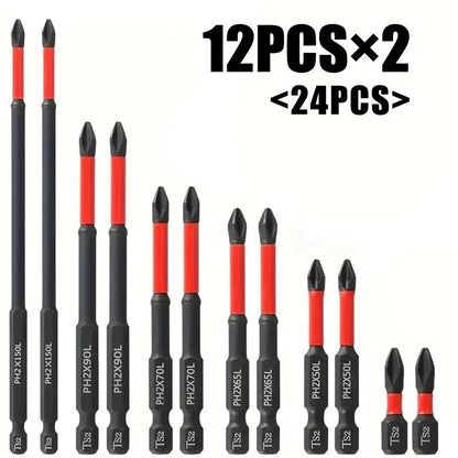 Professional High Torque Phillips Screwdriver Bit Set - Anti-Slip Hex Shank Drill Bits for Electric Drills and DIY Applications